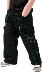 Gothic Black Green Pant